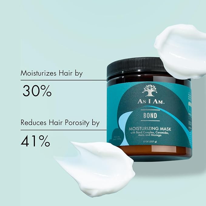 As I Am Bond Repair Hair Mask - 8 oz - Hair Repair Treatment For Damaged Hair - with Moringa, Amla, & Ceramides