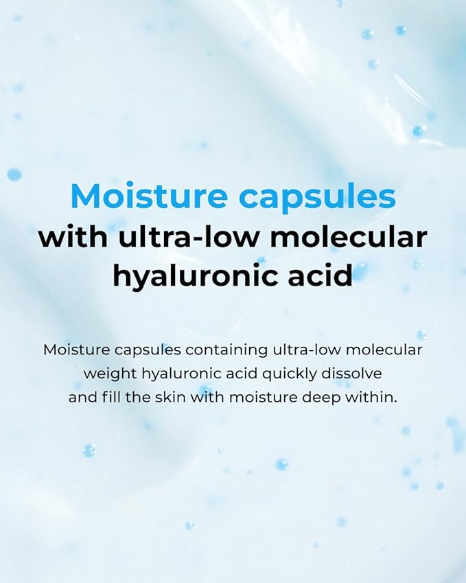 bom Hyaluronic Acid Moisture Cream 1.69 fl oz, Moisturizing Face Cream with Low Molecular Moisturizer Capsules and Vitamins, 100 Hour Hydration, Moisture Lock, Hypoallergenic Vegan Korean Skincare