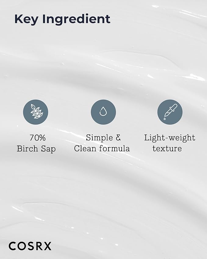COSRX Oil Free Lotion with Birch Sap, Daily Acne Facial Moisturizer, Hydrating Moisturizer for All Skin Types, Korean Skin Care, Paraben free, 3.38 fl.oz / 100ml