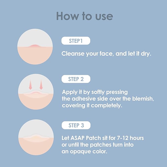 ASAP Active Spot Alleviating Patch [Bedtime] 52 Patches 8mm (16ea), 10mm (20ea) & 12mm (16ea) | Premium Hydrocolloid Dressing | Simple & Easy Active Treatment