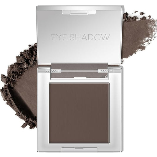 Dark Brown Single Matte Nude Eyeshadow, Velvet Neutral Eye Shadow for Older Women Pressed Powder Primer Base Makeup, High Pigmented LongLasting Eye Shadow Palette Makeup, sombras para ojos 04