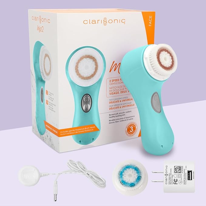 Clarisonic Mia 2 Acoustic Wave Facial Skin Facial Cleansing Brush (Sea Breeze)