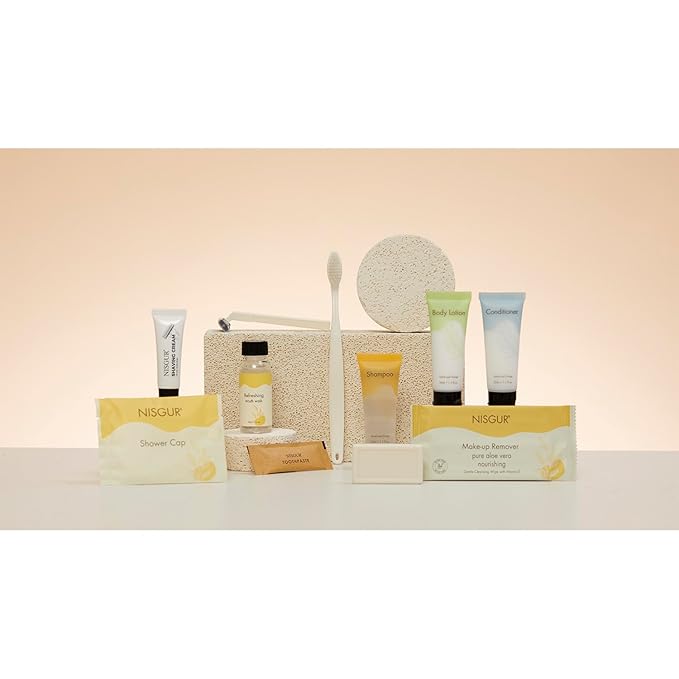 100 Pack Bulk Shampoo and Conditioner 2 in 1 Travel Size Toiletries 1 Oz Each Individually Wrapped Hotel Supplies and Toiletries for Guest