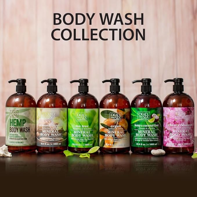 Dead Sea Collection Lavender Body Wash for Women and Men - with Pure Dead Sea Minerals and Lavender Oil - Gentle Cleanses and Moisturizes Skin - Pack of 2 (67.6 fl. oz)