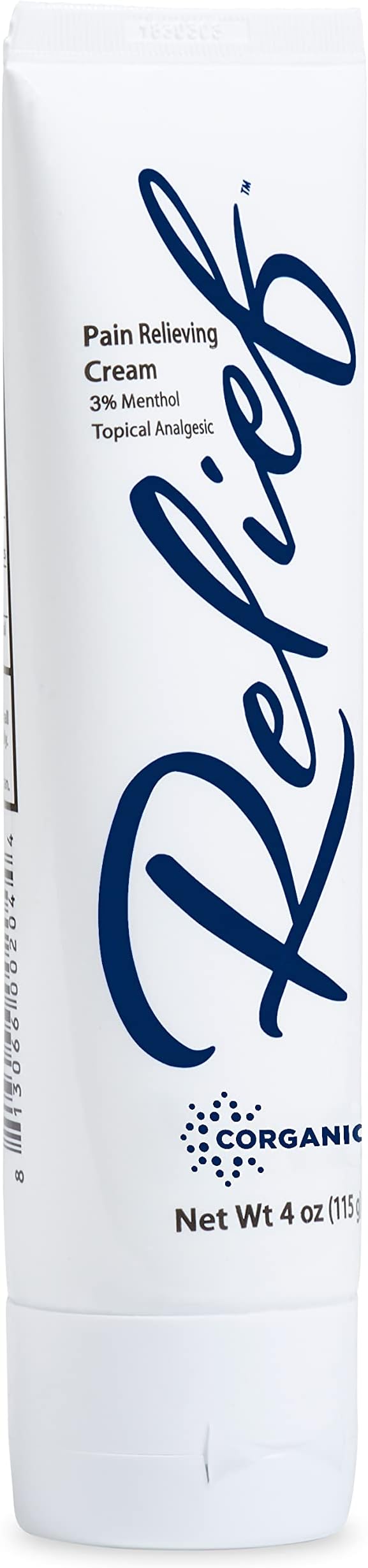 Topical Pain Relief Cream Natural Essential Oil Based Knee Joint Back Leg Feet Foot Hands Arthritis - Tube, 4 oz.