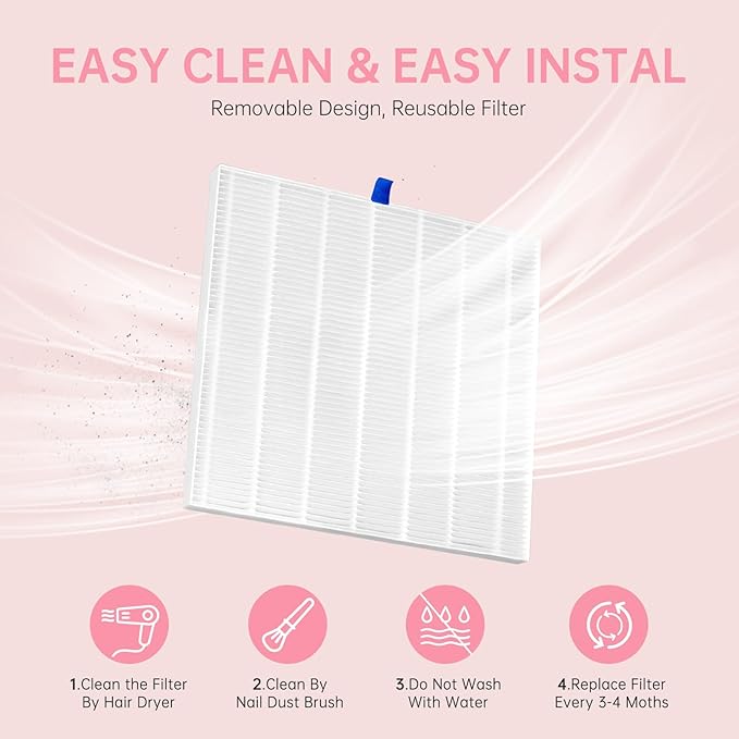 Cordless Nail Dust Collector,Brushless Turbo Fan Dust Collector Nail Tech 30pcs Cotton Filter,Rechargeable Dust Suction Machine for Acrylic Gel Polish Manicure at Salon&Home