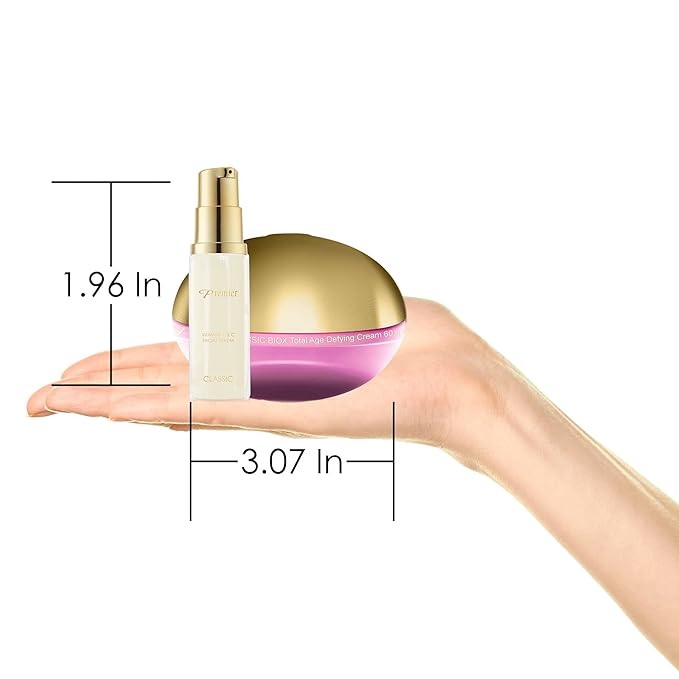 Dead Sea Premier Anti Aging Cream and Serum skin care Set: Intensive Anti Wrinkle face cream Classic Total Age-Defying Treatment Cream Lotion 2.04 Oz with BIOX Serum 0.3 Oz