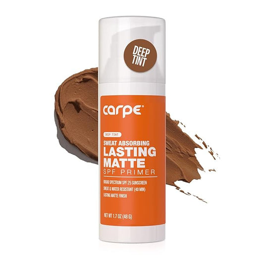 Carpe Primer Face Makeup Base ~New~ Zinc Mineral Sunscreen Face SPF 25 (Deep Tint Primer) Lasting Matte Primer For Oily Skin And Tinted Sunscreen