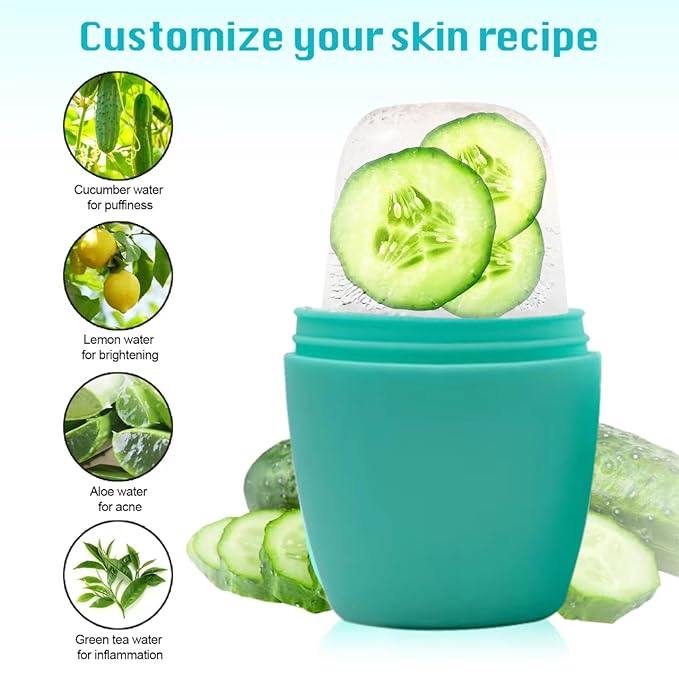 2Pack Facial Roller, Recula Silicone Facial Roller for Face to Tighten and Lift skin, Face & Eye Puffiness Relief, Reusable Facial Ice Mold for Neck to Enhance Natural Glow, Skin Care for Women Beauty