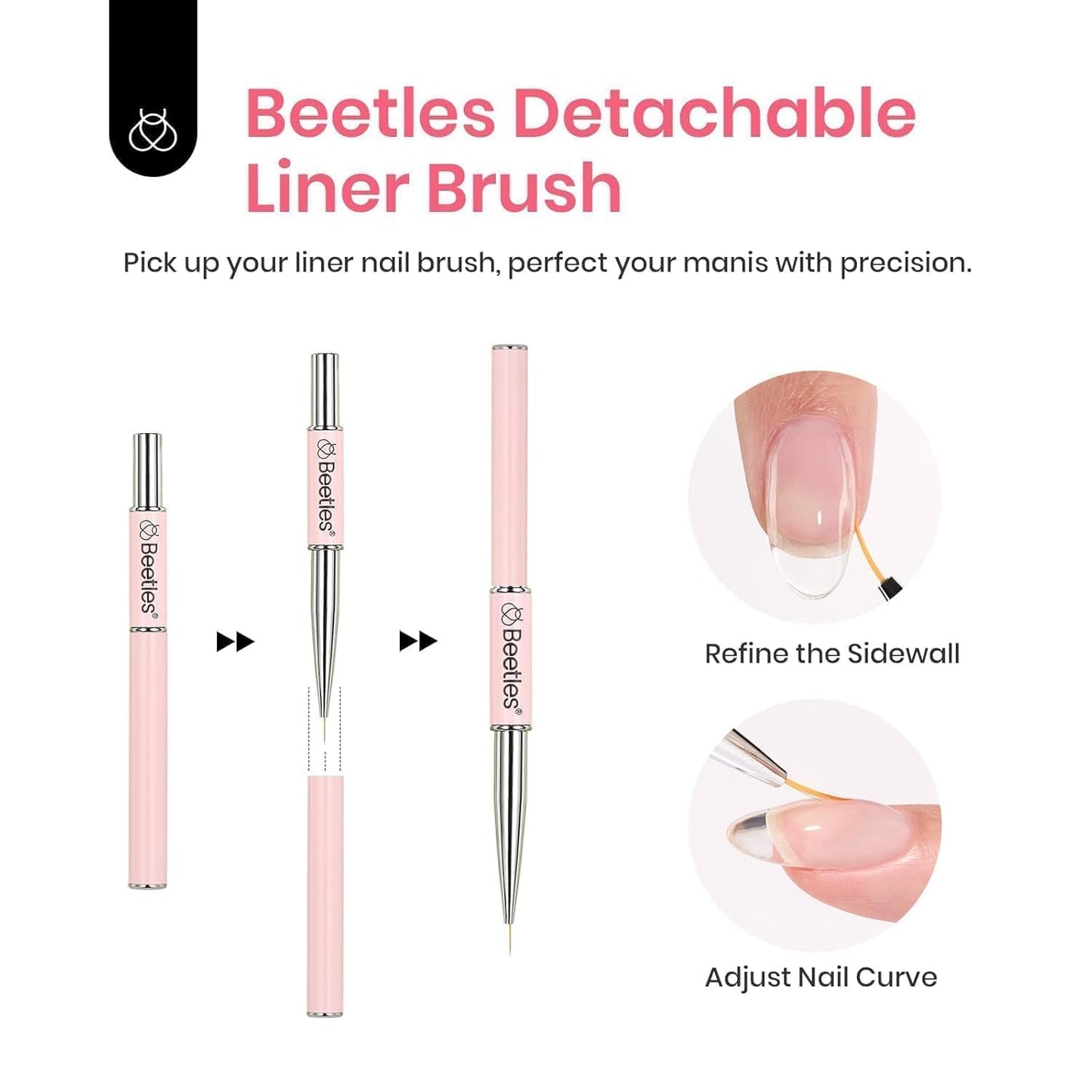 Beetles HEMA Free Builder Nail Gel with No Wipe Top Coat Gel Nail Polish and Base Coat Set for Nails Shine Finish and Long Lasting Upgraded Safe Low-Sensitivity Formula Nail Gifts for Women