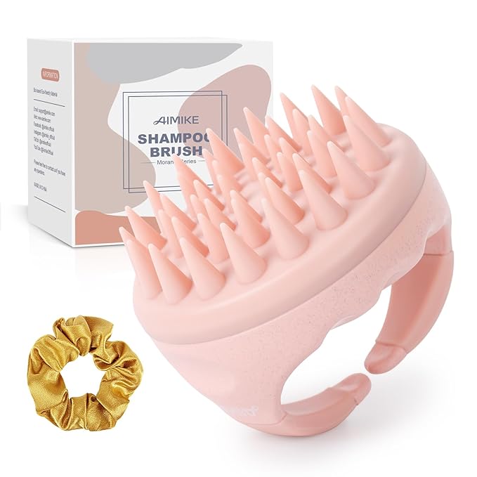 AIMIKE Scalp Massager Shampoo Brush, Soft Silicone Scalp Scrubber, Scalp Brush Hair Washing Shower Brush for Dandruff, Scalp Massager for Hair Growth & Wet Dry Hair Scrubber
