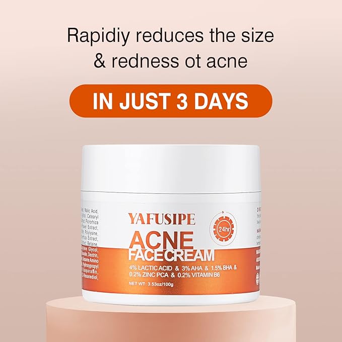 Acne Treatment for Face for Hormonal Cystic Stubborn Acne Cream for Sensitive Skin Teens Adults Women Men Spot Pimple Butt Control Rapid Clearing Breakout Overnight Face Blemish Treatment Moisturizer