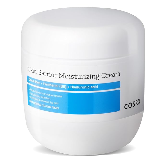 COSRX Barrier Moisturizing Cream - Body and Face Moisturizer for Dry Skin with Ceramide & Hyaluronic Acid, Unscented Hydrating Body Lotion, 15.2 fl.oz, Korean Skin Care