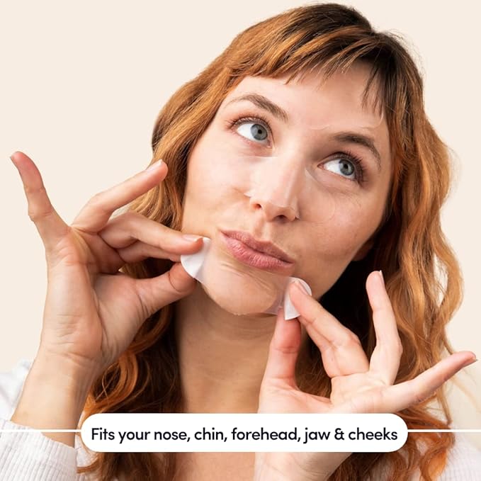 Blemish Repair Full Face Patches - XL Hydrocolloid Acne Patches with Salicylic Acid & Niacinamide for Chin, Forehead, Nose, Cheeks | 8 Count