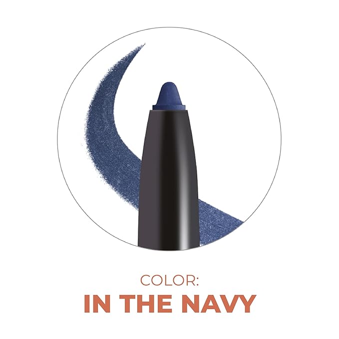 Beauty For Real I-Line 24-7 Waterproof Gel Eyeliner, In The Navy, Rich Blue Matte, Cruelty Free Blendable Gel Formula for Precision Application, 0.01oz