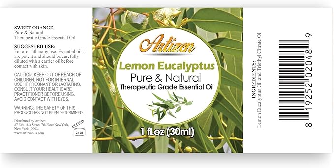 Artizen Lemon Eucalyptus Essential Oil Therapeutic Grade - 1 fl oz (30ml)