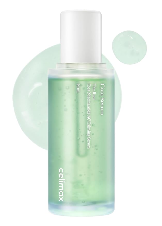 celimax The Real Cica Niacinamide AC Calming Serum 40ml | Hyaluronic Acid Redness Relief Moisturizing Soothing Restoring Serum Mild Formula for Sensitive,Christmas Gift Stocking Stuffers