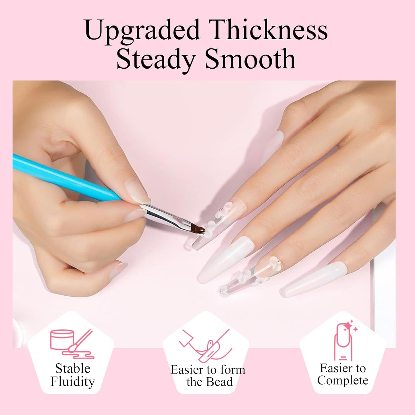 2Pcs 4oz White/Clear Acrylic Powder, Large Capacity Professional Acrylic Nail Powder Polymer for 3D French Nail Manicure Extension Nail Carving Acrylic Powder