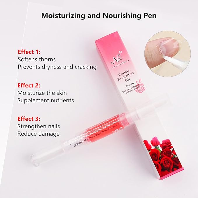 Cuticle Oils Set of 6PCS Floral Smell Cuticle Revitalize Oil, Nail Oil For Growth And Strength, Nail Strengthener - Cuticle Softener - Cuticle Remover - Cuticle Oil Pen (0.3 fl oz Bottles)