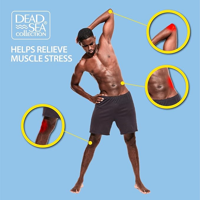 Dead Sea Collection Bath Salts for Men with Sandalwood Oil - Muscle Recovery Bath Soak – Mens Pure Dead Sea Salt for Soothing and Relaxing - 37 Oz