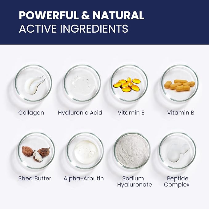 6-in-1 Face Cream for Men: Anti Aging & Wrinkle Cream for Men with Collagen, Hyaluronic Acid, Vitamins E & B, Shea Butter - Dark Spots Remover & Eye Bags Treatment - 1.7 oz.