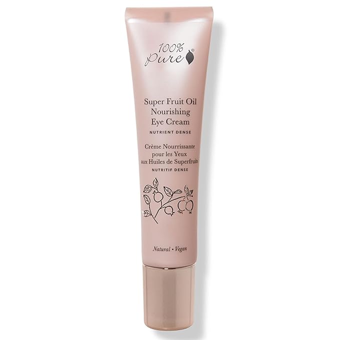 100% PURE Super Fruit Oil Nourishing Eye Cream, Anti-Aging Organic & Natural Hydration for Puffiness, Fine Lines, Under Eye Bags - 0.5 Fl Oz