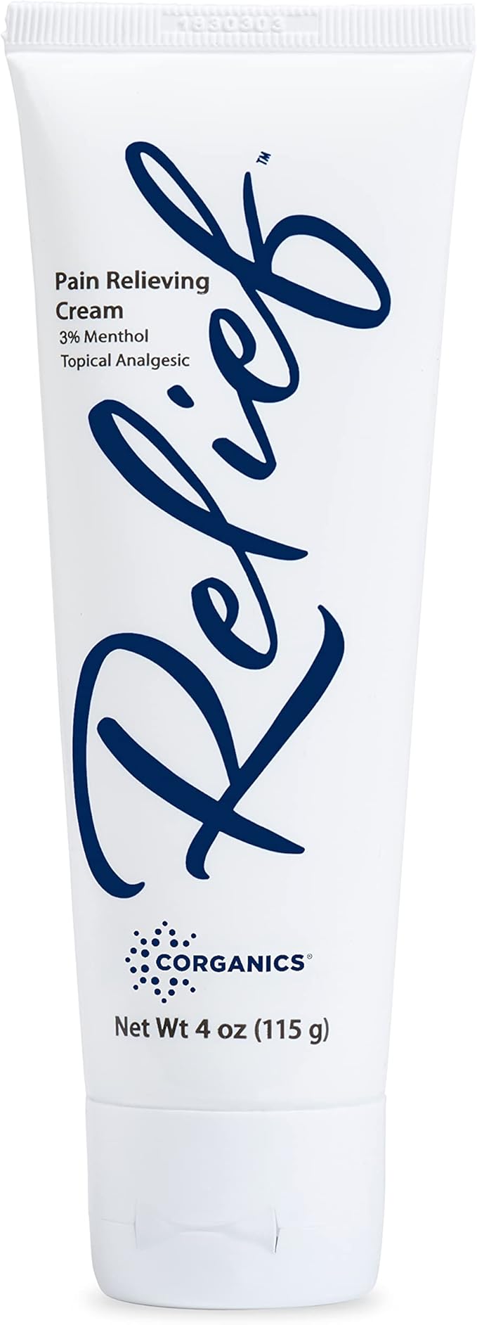 Topical Pain Relief Cream Natural Essential Oil Based Knee Joint Back Leg Feet Foot Hands Arthritis - Tube, 4 oz.