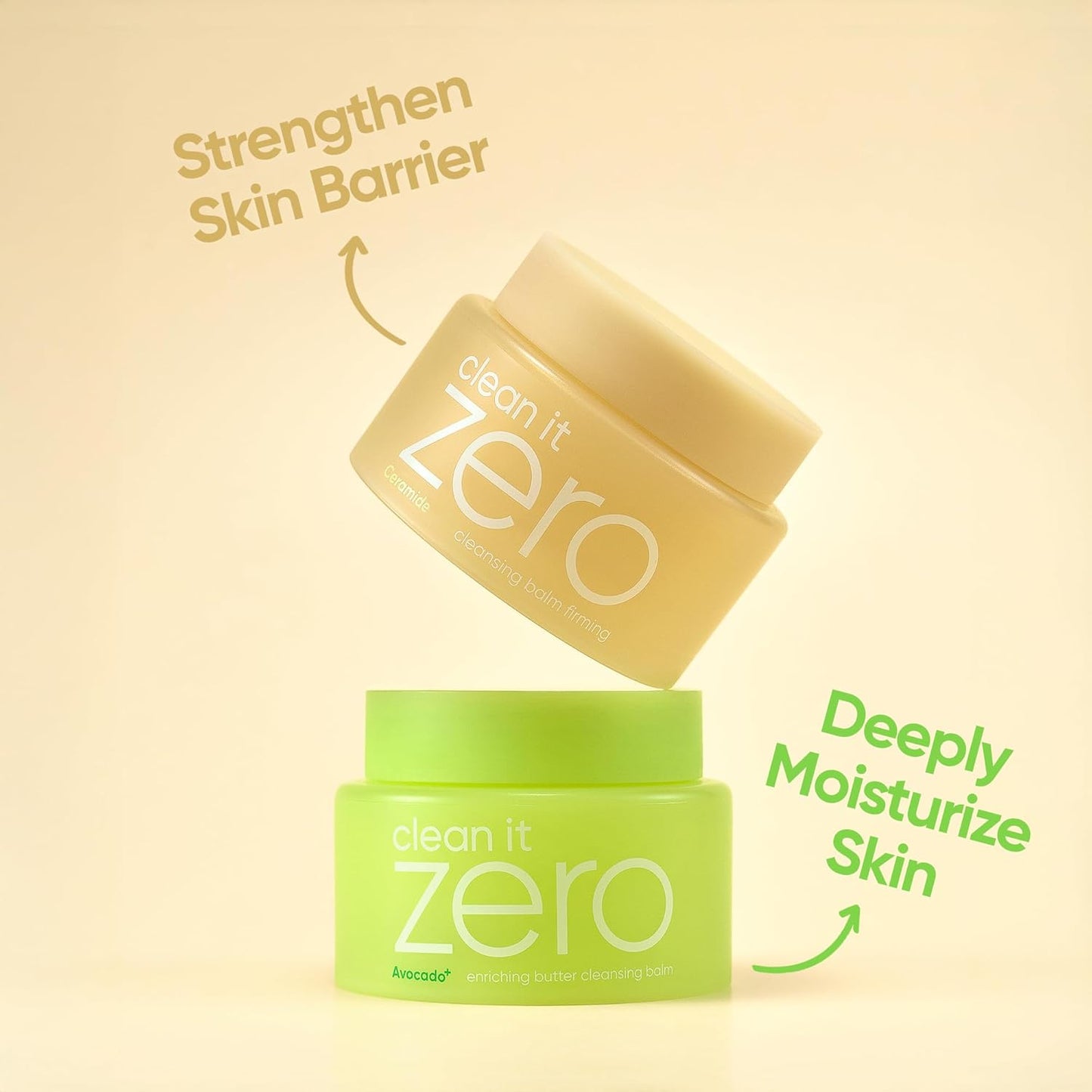 BANILA CO Clean it Zero Barrier Boosting Balm Duo | Enriching Butter & Firming Cleansing Balms for Dry & Sensitive Skin | Hydrating & Skin Barrier Repair (Pack of 2 travel sized balms, 50ml each)