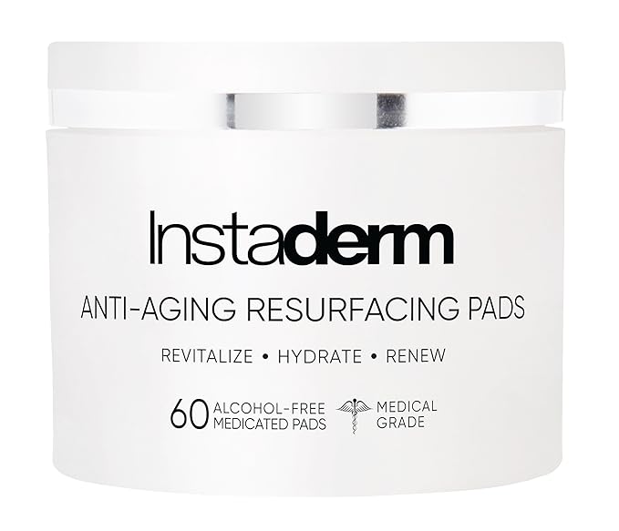 Anti-Aging Resurfacing Pads – Smooth’s Fine Lines, Wrinkles, Dark Spots & Skin Roughness to Enhance the Skins Texture & Tone for Radiant Glow.