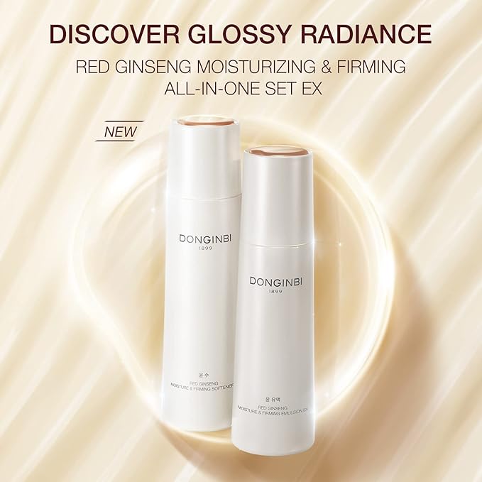 Donginbi Red Ginseng Moisturizing & Firming Set EX, Anti-Aging Korean Skin Care, Routine Kit for Smooth, Radiant Skin by KGC