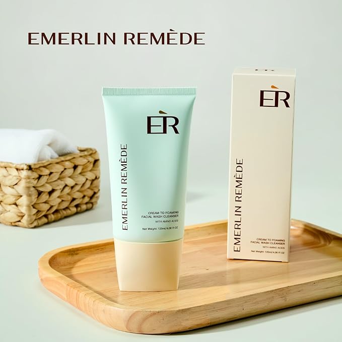 Cream-to-Foam Cleanser with Aloe Water, Ceramide NP, Hyaluronic Acid & Xylitol, Hydrating Barrier Support for Oily to Normal Skin, 120ml