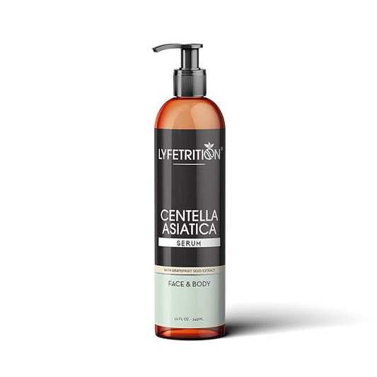 Centella Asiatica Cica Serum - 12 Fl Oz Large Bottle - Anti-Aging Face Serum for Sensitive Skin Cream - Boosts Collagen Production Younger Skin