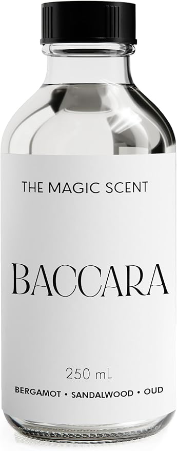 Baccara Diffuser Oil - Hotel & Home Luxury Scents Inspired by Baccarat Rouge - Diffuser Oil Scents for Home Designed for Use in All Diffusers - 8.5 fl oz, 250 mL