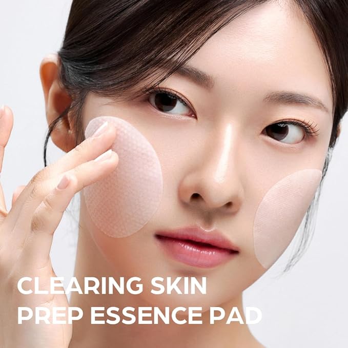 Clearing Skin Prep Essence Pad with AHA BHA PHA & Red Beet Extract, Exfoliating & Hydrating Korean Skincare, 140ml/70ea