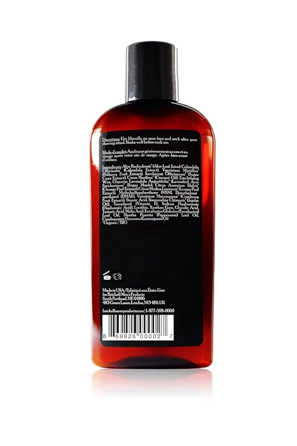 Brickell Men's Products Instant Relief Aftershave for Men, Natural and Organic Soothing After Shave Balm to Prevent Razor Burn, 4 Ounce, Scented