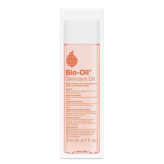 Bio-Oil Skincare Body Oil Serum, Face and Body Moisturizer with Vitamin E & A, for Scars, Stretch Marks, Sensitive Skin, All Skin Types, Dermatologist Recommended, Non-Comedogenic, 6.7 Oz