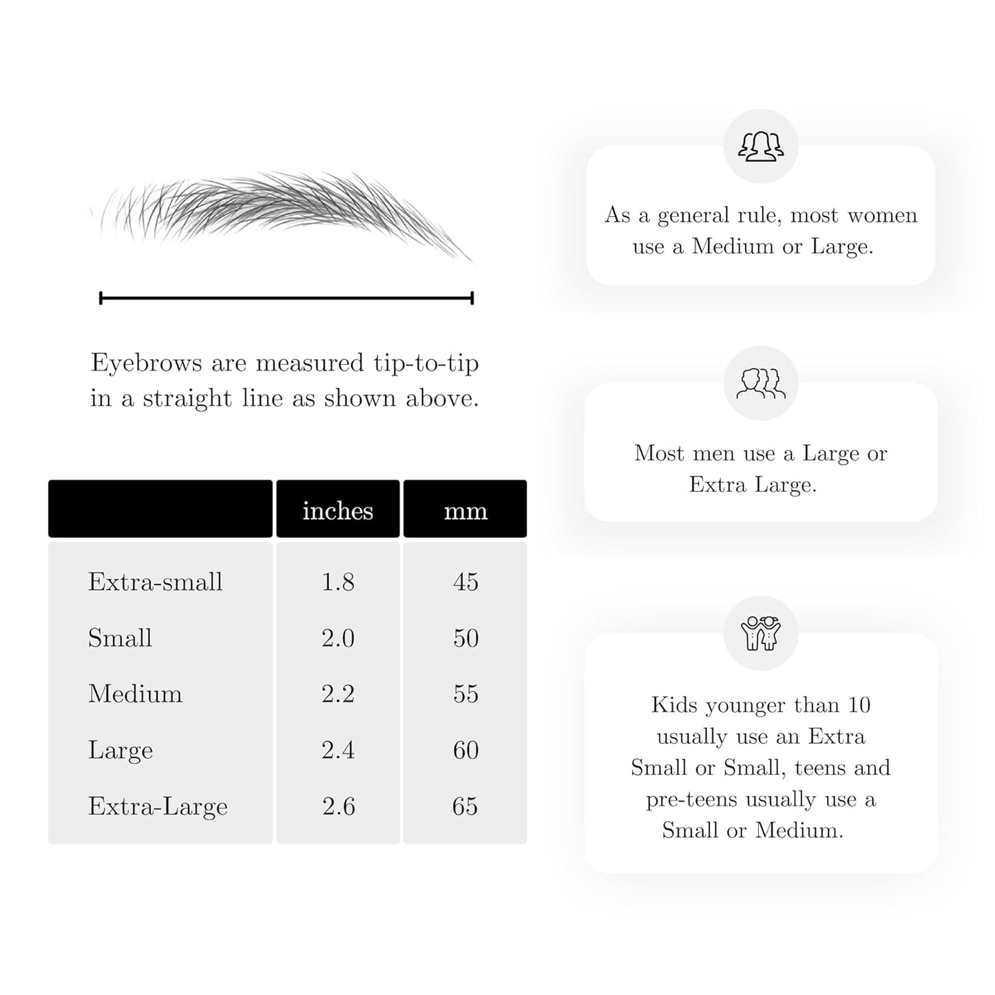 (10 pairs) Natural Black Temporary Eyebrow Tattoo - Extra Large Size - Waterproof & Smudgeproof - Everyday Brow Style Eyebrow Stickers - Sheet Lasts up to 30 Days - Won't Work on Existing Brows