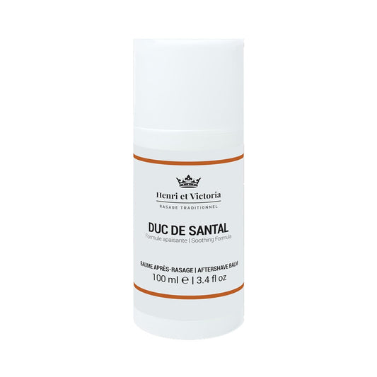 Aftershave for Men | Duc de Santal Chic and Subtle Scent | Canadian Made by Skilled Artisan | After Shave Balm Prevent and Cure Razor Burns | 100 ml (3.4 oz)