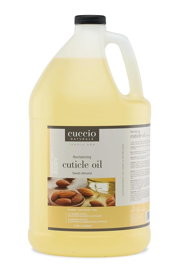 Cuccio Naturale Cuticle Revitalizing Oil, 1 Gallon/128 oz/3.78 Liter (Gallon, Sweet Almond)