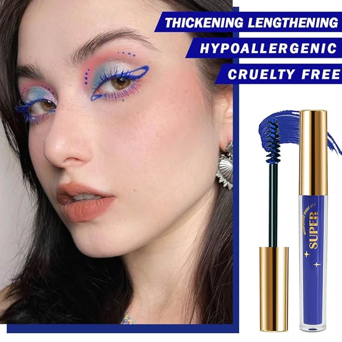 Colored Mascara for Eyelashes, Voluminous Colorful Mascara Set, Pink Blue Purple White Brown Black Lash Pack - Lengthening, Defining, Curling, Multiplying Formula, Cruelty-Free & Waterproof