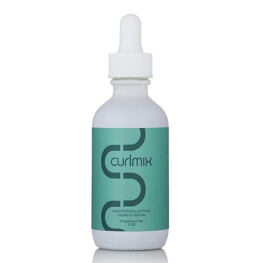 CurlMix Hair Growth Serum for Curly Hair - Add Shine and Moisture - Grapeseed Oil Enhances Hair Growth - Fragrance Free
