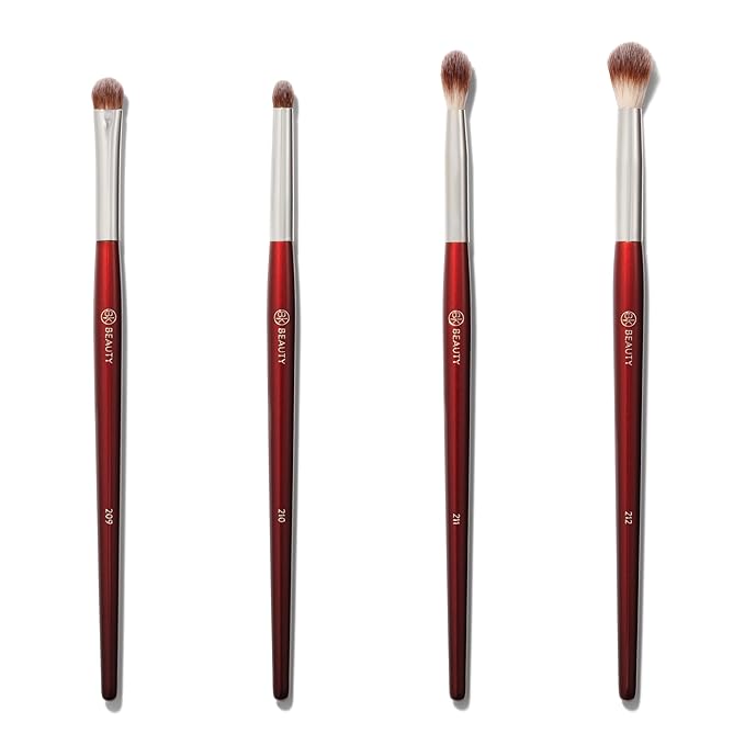 BK BEAUTY - CORE LINE EXTENSION EYE SET (4PC) - Professional Eyeshadow Brush Set for Precise Makeup Placement & Blending | Premium Eye Makeup Brushes for Flawless Application