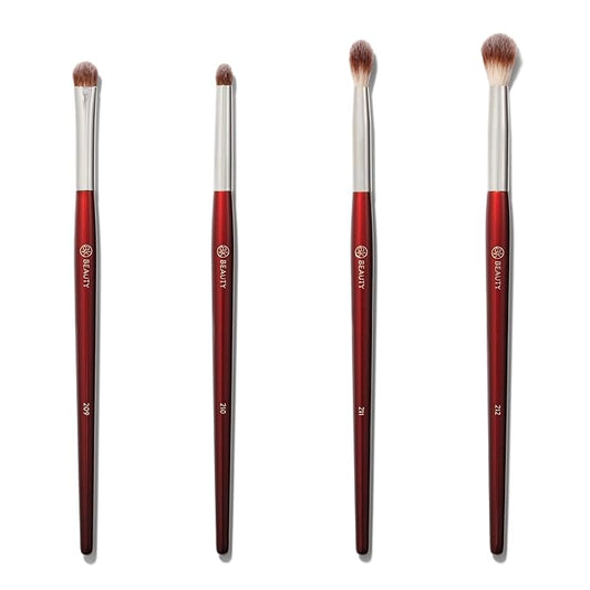 BK BEAUTY - CORE LINE EXTENSION EYE SET (4PC) - Professional Eyeshadow Brush Set for Precise Makeup Placement & Blending | Premium Eye Makeup Brushes for Flawless Application