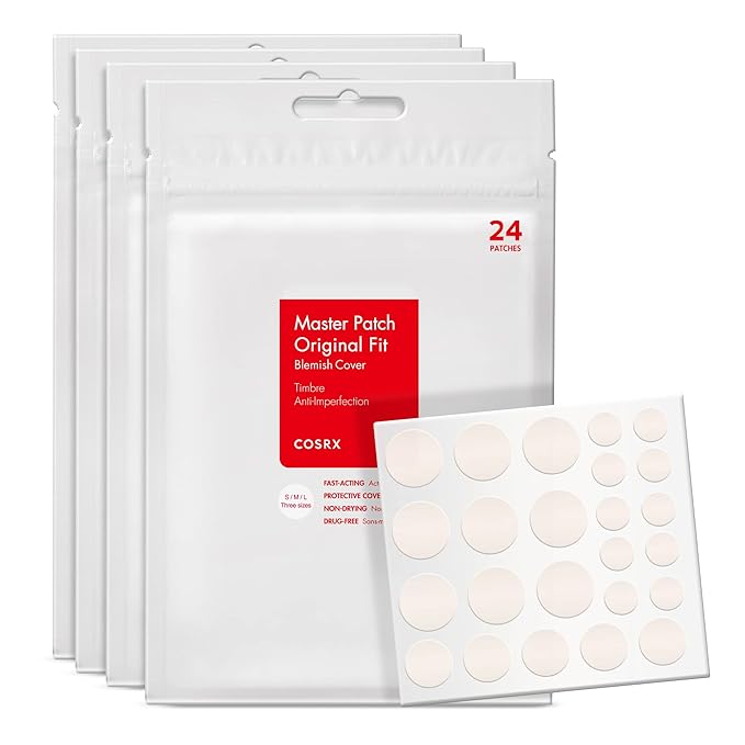 Acne Pimple Patch Absorbing Hydrocolloid Original 3 Size Patches for Blemishes and Zits Cover, Spot Stickers for Face and Body, Not Tested on Animals