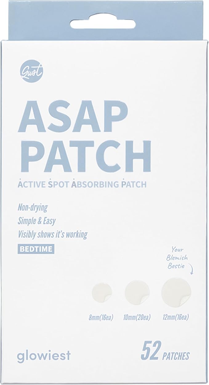 ASAP Active Spot Alleviating Patch [Bedtime] 52 Patches 8mm (16ea), 10mm (20ea) & 12mm (16ea) | Premium Hydrocolloid Dressing | Simple & Easy Active Treatment