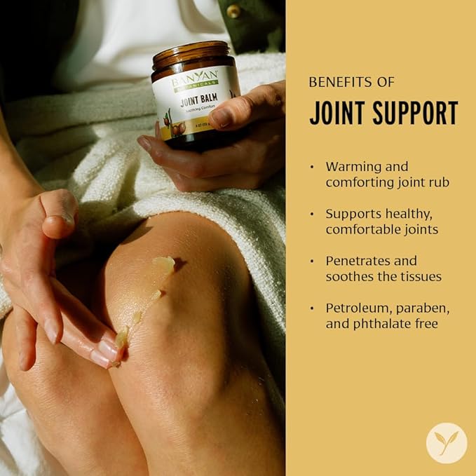 Banyan Botanicals Joint Balm – Organic Balm for Joints with Boswellia and Guggulu – for Supporting Comfortable Joints and Overall Joint Health – 4 oz – Non-GMO Sustainably Sourced Petroleum Free