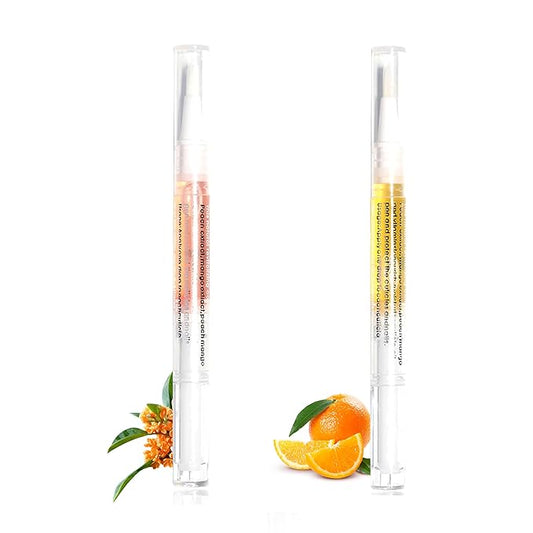 Cuticle Oil Pen for Nails Care,Nail Oil For Strength,Nourish Moisten Care Nail Cuticle Oil To Reduce Nail Cracking and Dry for Weak Peeling Brittle and Thin Nails （Osmanthus&orange）