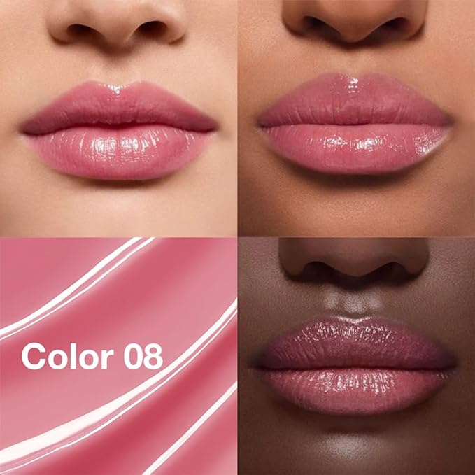 1Pcs Tinted Lip Balm Moisturizing Lipstick – Waterproof Hydrating Matte Lip Balm for Women, Creamy Natural Color Stain for Dry Lips, Soft Matte Finish with Subtle Scent (#08 Alluring Pink)