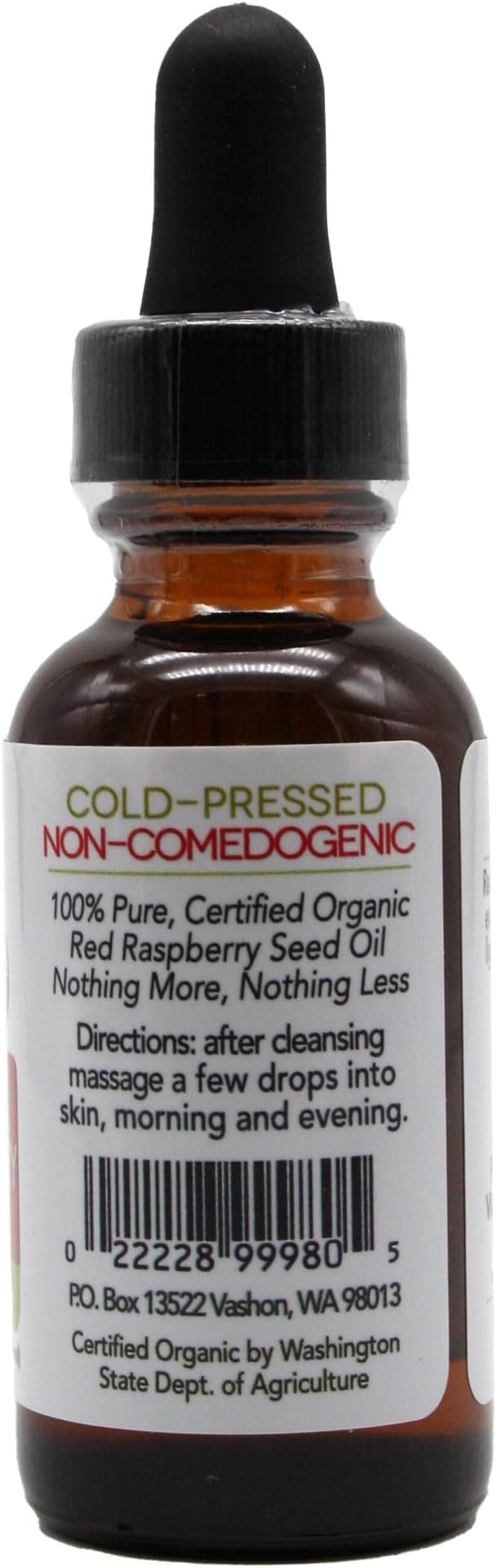 Certified Organic Red Raspberry Seed Oil - Cold-pressed from US grown raspberries (1 fl oz)