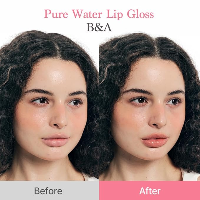 dasique Pure Water Lip Gloss #01 Coral Juice 0.09 oz | Variety of Colors | Dewy Gloss | Buildable Gloss Tesxture | Non-Sticky | K-beauty